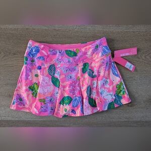Lilly Pulitzer Luxletic Brittana Tennis Skort Best of Friends Pink Isle size M